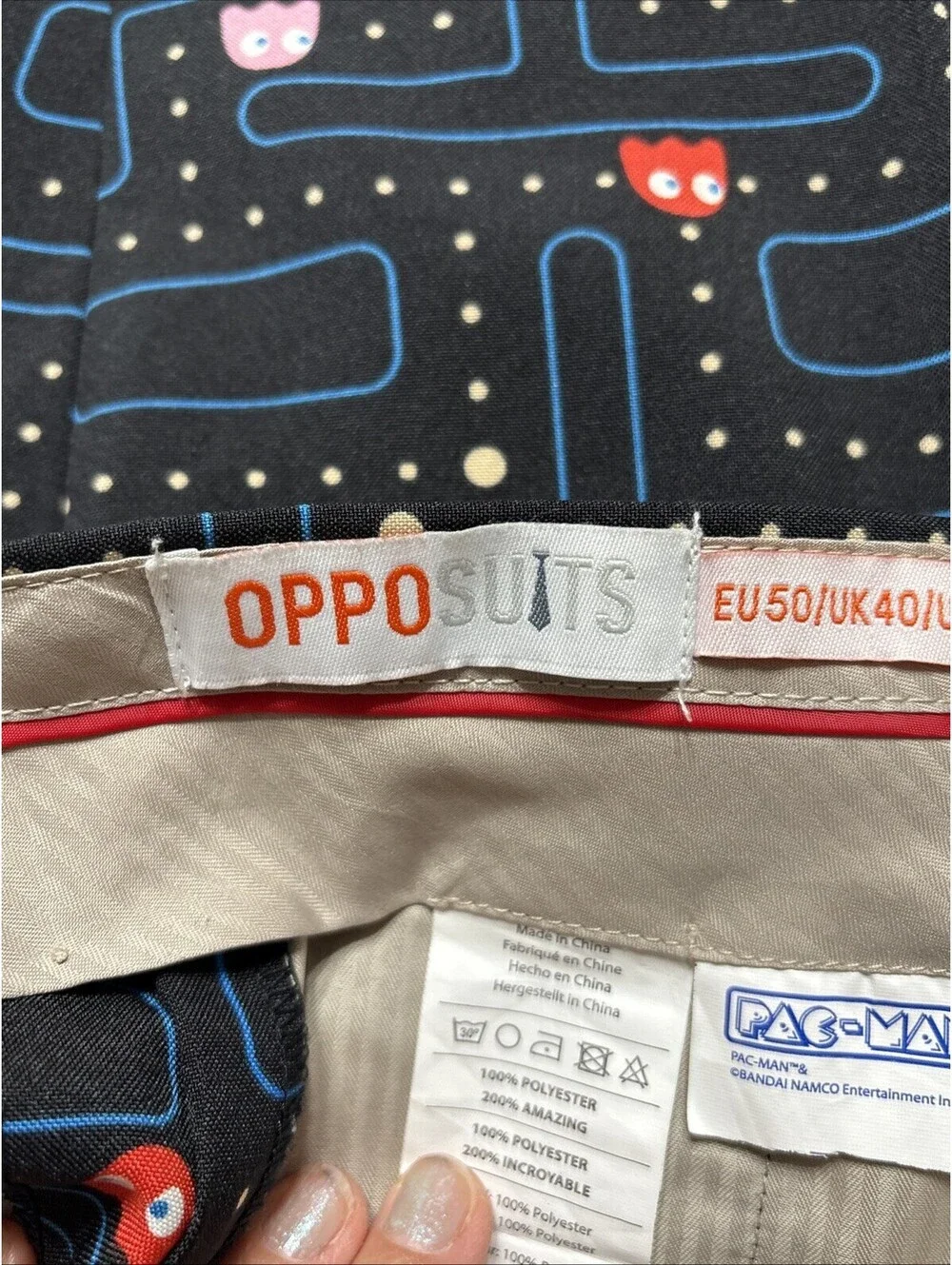 Opposuits Pac-Man Jacket & Pant & Tie Suit - Size 40  x 33